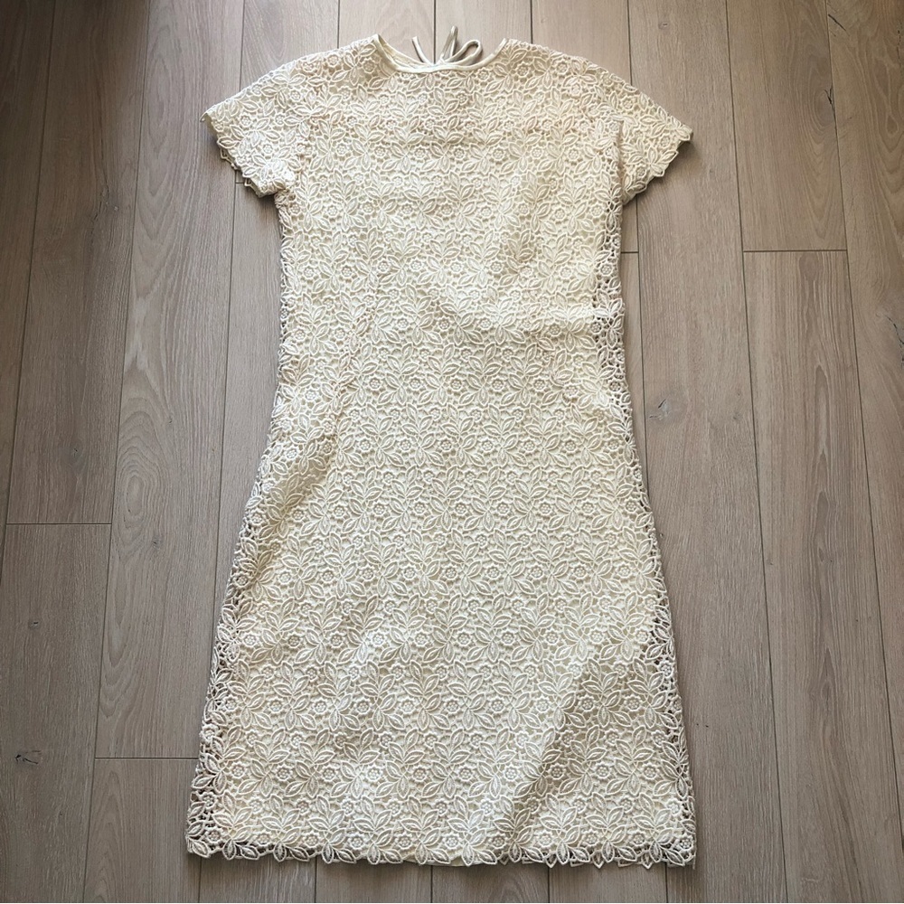 Handmade Ivory Lace Detailed Dress